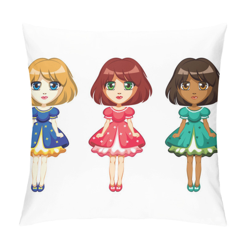 Personality  Girls Dolls Pillow Covers