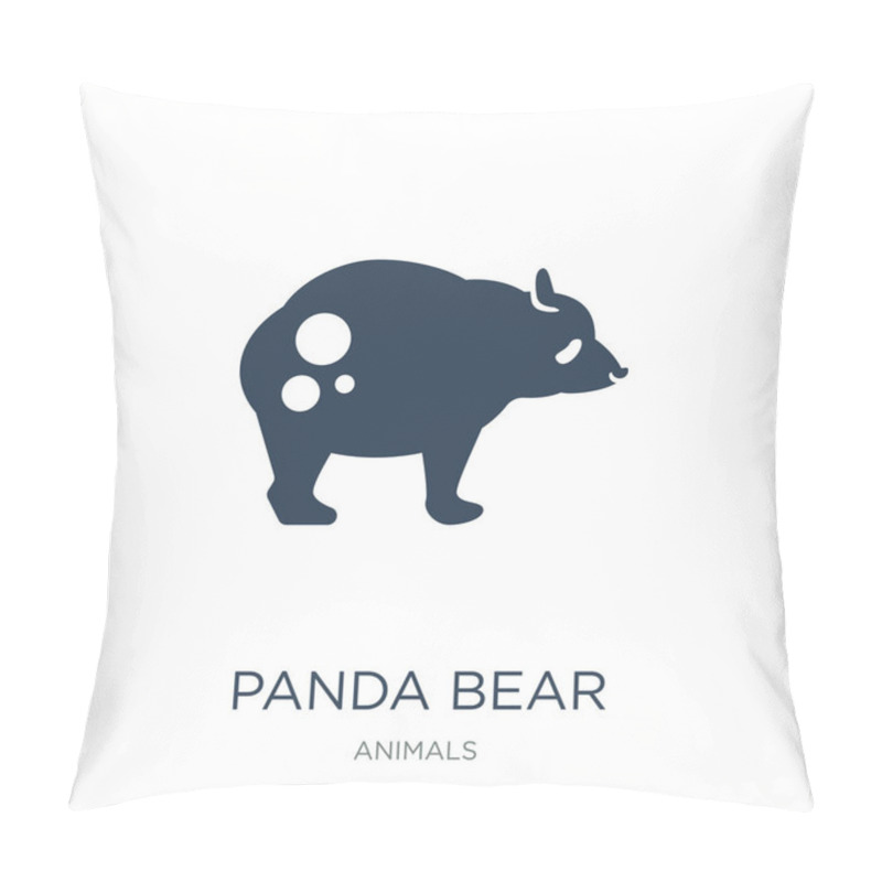 Personality  Panda Bear Icon Vector On White Background, Panda Bear Trendy Filled Icons From Animals  Collection Pillow Covers