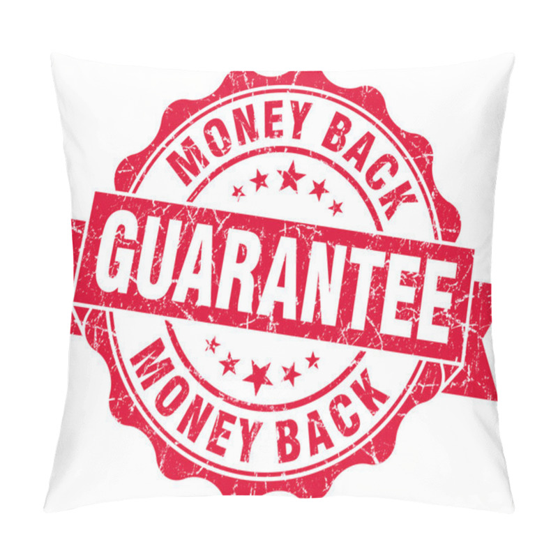 Personality  Money Back Guarantee Grunge Red Stamp Pillow Covers