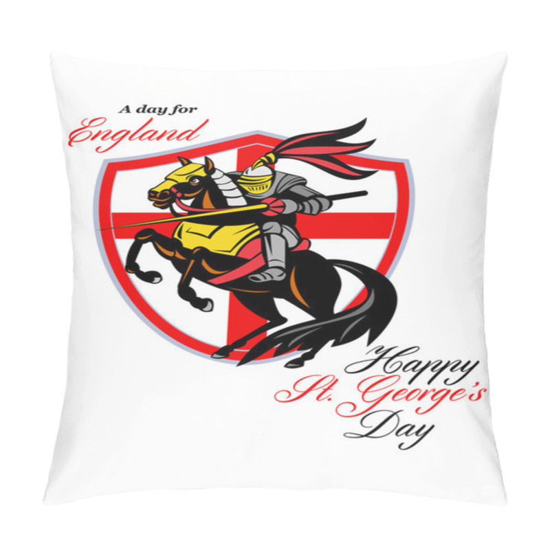 Personality  A Day For England Happy St George Day Retro Poster Pillow Covers