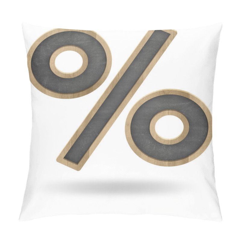 Personality  Percent Sign Isolated On White Pillow Covers