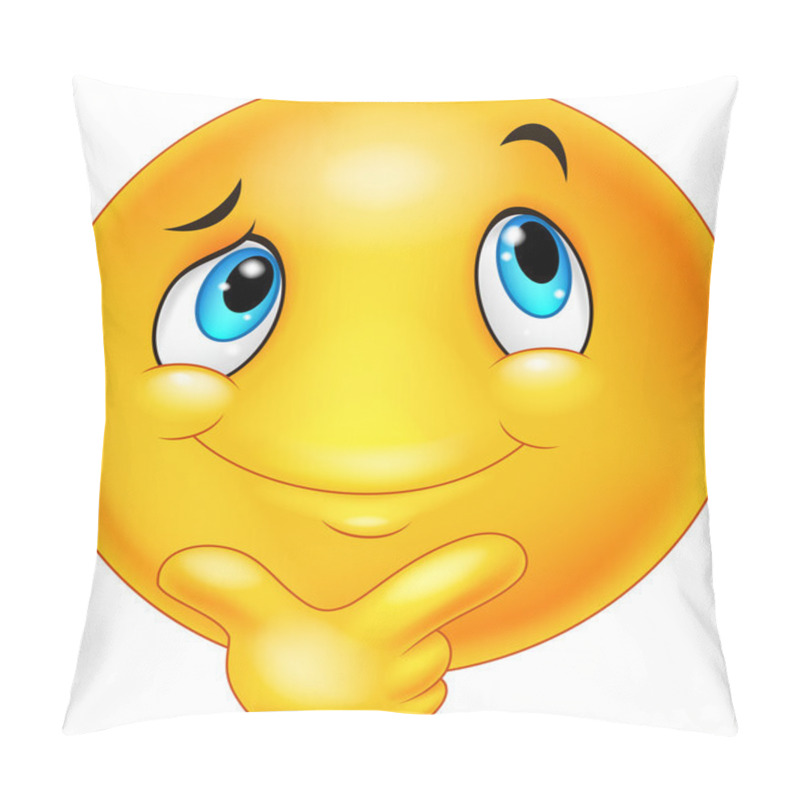 Personality  Happy Cartoon Emoticon Thinking Pillow Covers