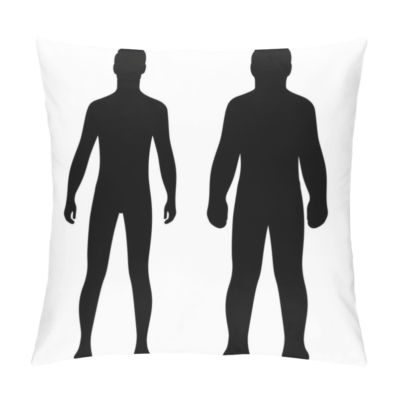 Personality  Fashion Man Couple Outlined Template Figure Silhouette Pillow Covers