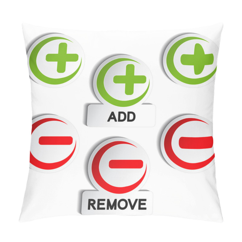 Personality  Vector Add Remove Item - Plus, Minus Pillow Covers