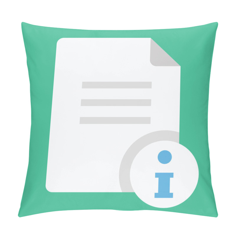 Personality  Vector Document Information Icon Pillow Covers