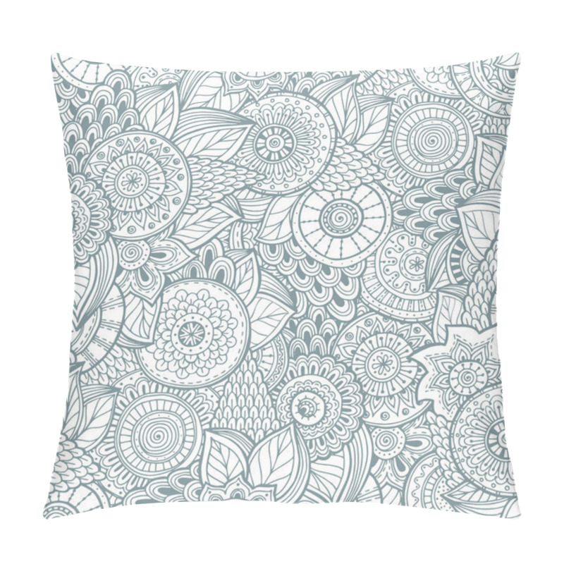 Personality  Seamless Flower Retro Background In Vector. Pillow Covers