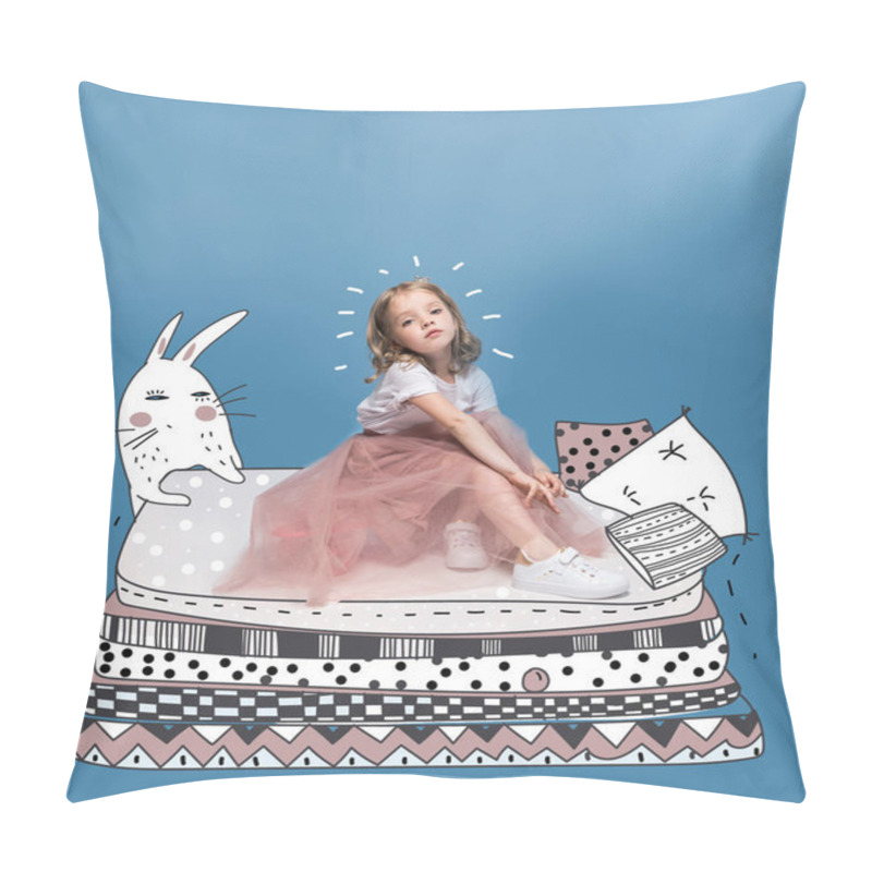 Personality  Little Princess On Bed Pillow Covers