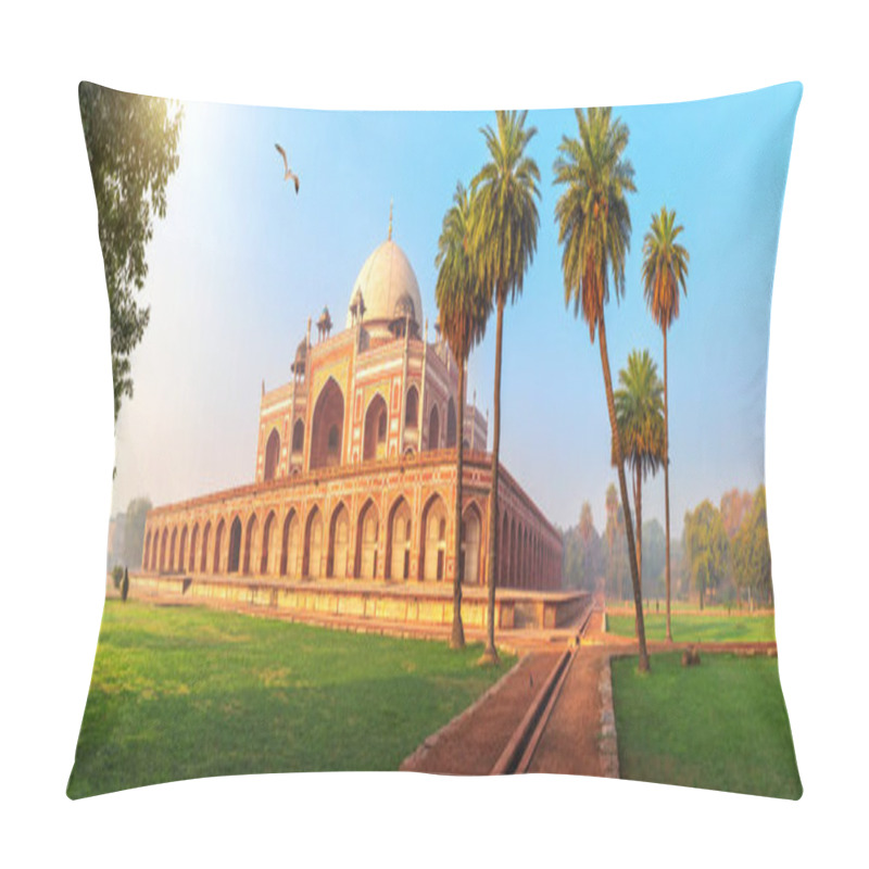 Personality  Humayuns Tomb, A Famous UNESCO Object In New Delhi, India Pillow Covers