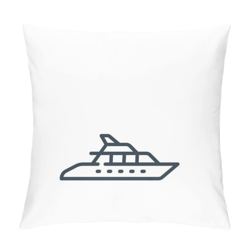 Personality  Yatch Icon Vector From Vehicles Transportation Concept. Thin Line Illustration Of Yatch Editable Stroke. Yatch Linear Sign For Use On Web And Mobile Apps, Logo, Print Media. Pillow Covers