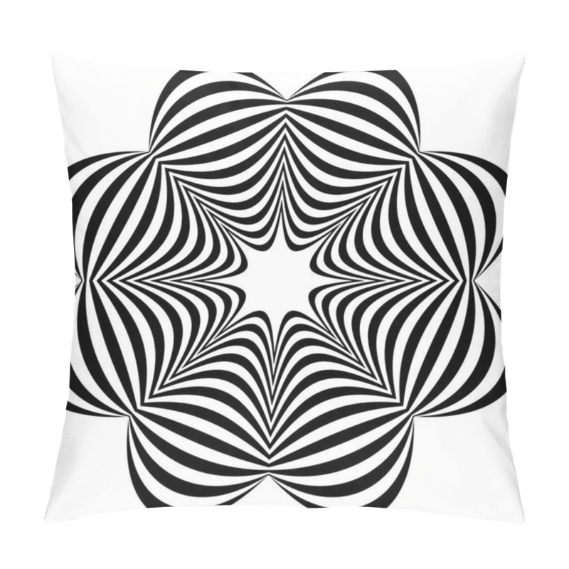 Personality  Radial Element With Distortion Pillow Covers