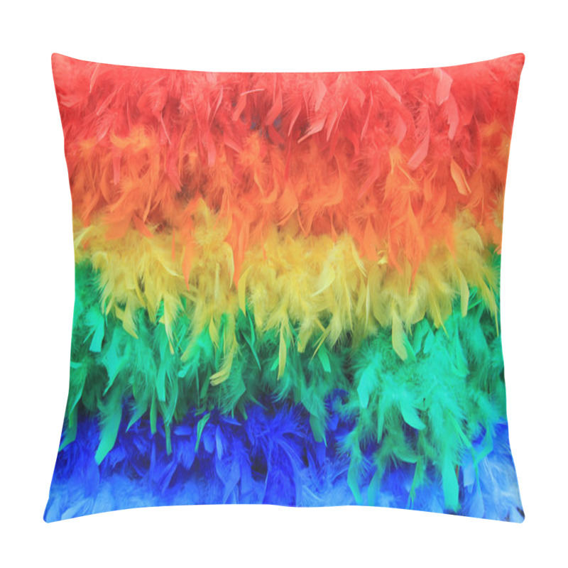 Personality  Rainbow Feathers Background Pillow Covers