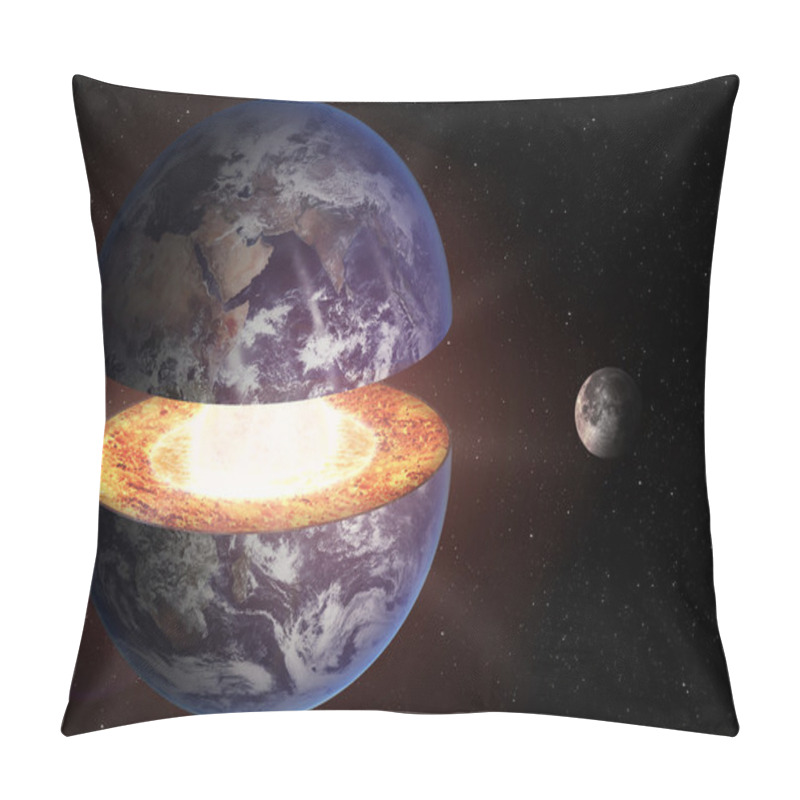 Personality  Earth Core Structure Pillow Covers