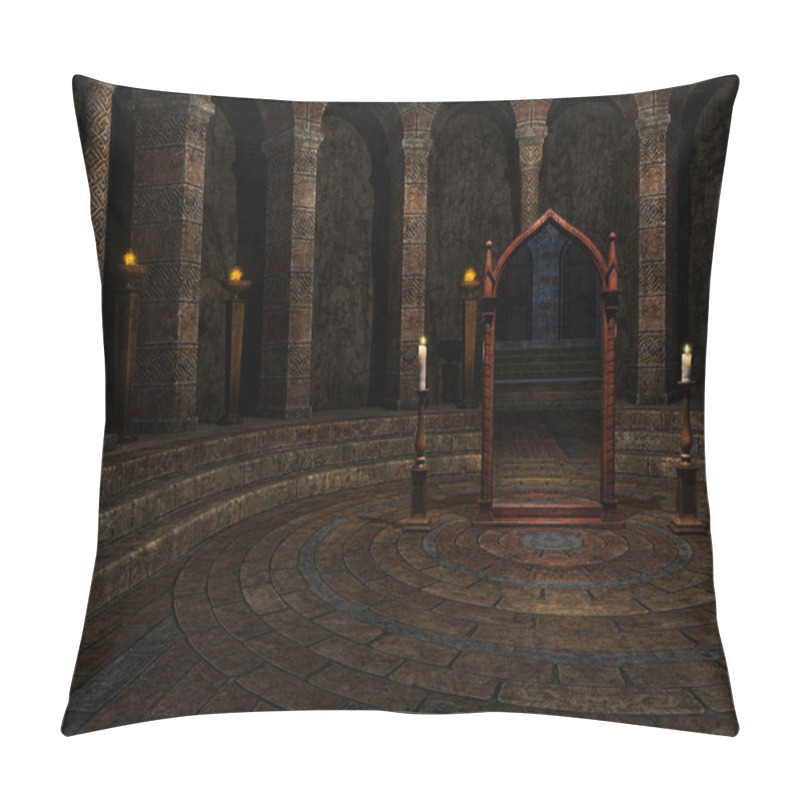 Personality  Black Scale Fantasy Dragon Pose 1, 3D Illustration, 3D Rendering, Olram Pillow Covers