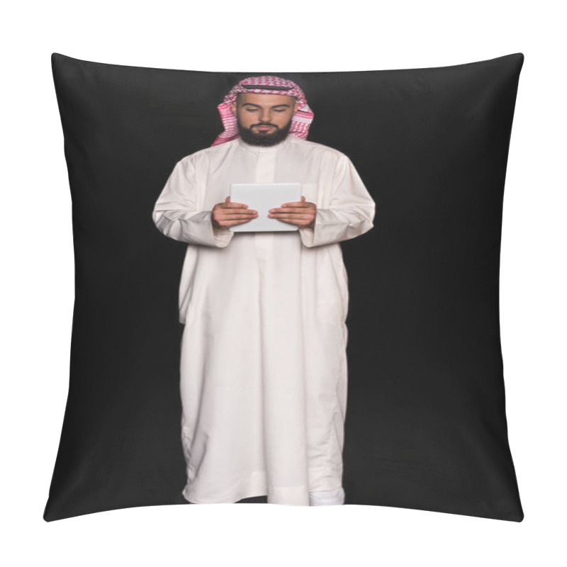 Personality  Muslim Man With Digital Tablet Pillow Covers