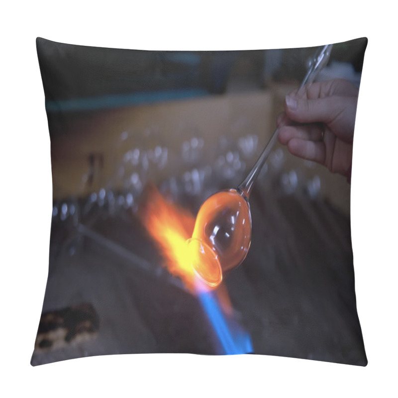 Personality  Melting Glass Piece In Flame Pillow Covers