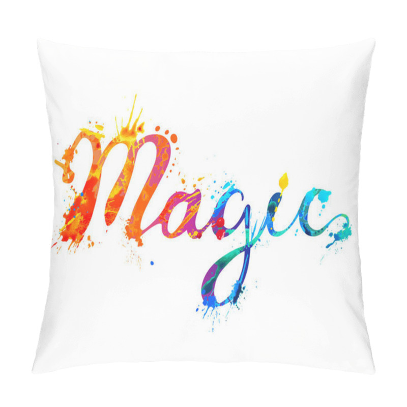 Personality  Magic.  Vector Inscription Of Splash Paint Letters Pillow Covers