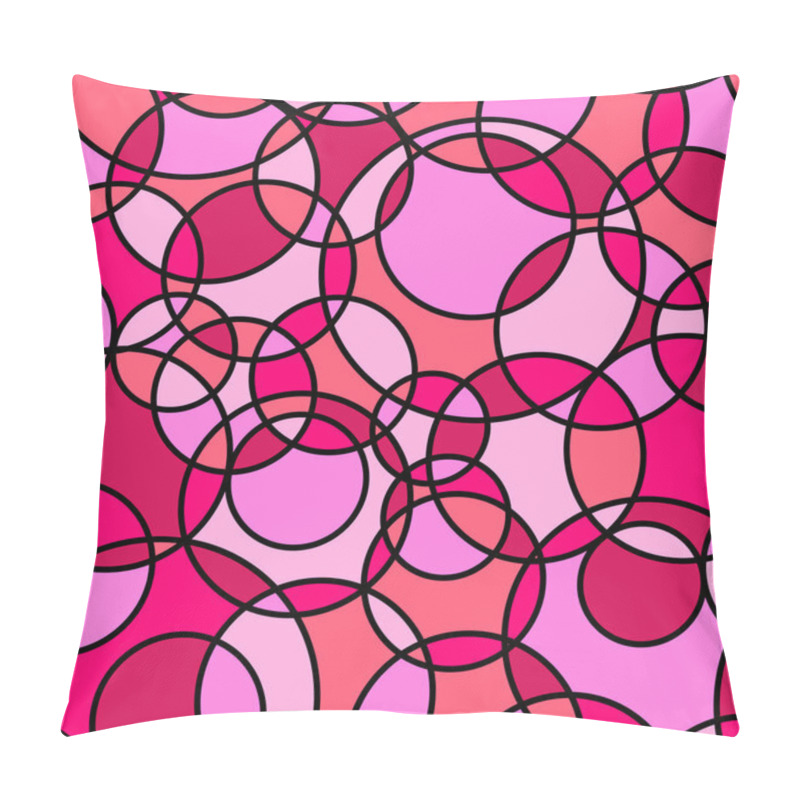 Personality  Seamless Pattern With Pink Circles Pillow Covers