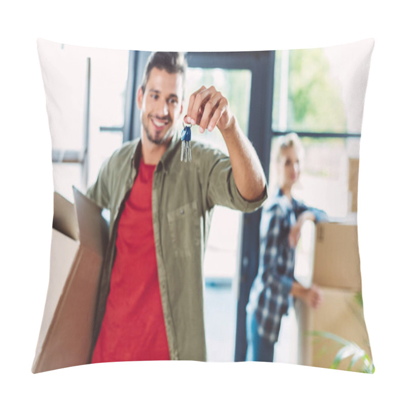 Personality  Couple With Keys In New House Pillow Covers