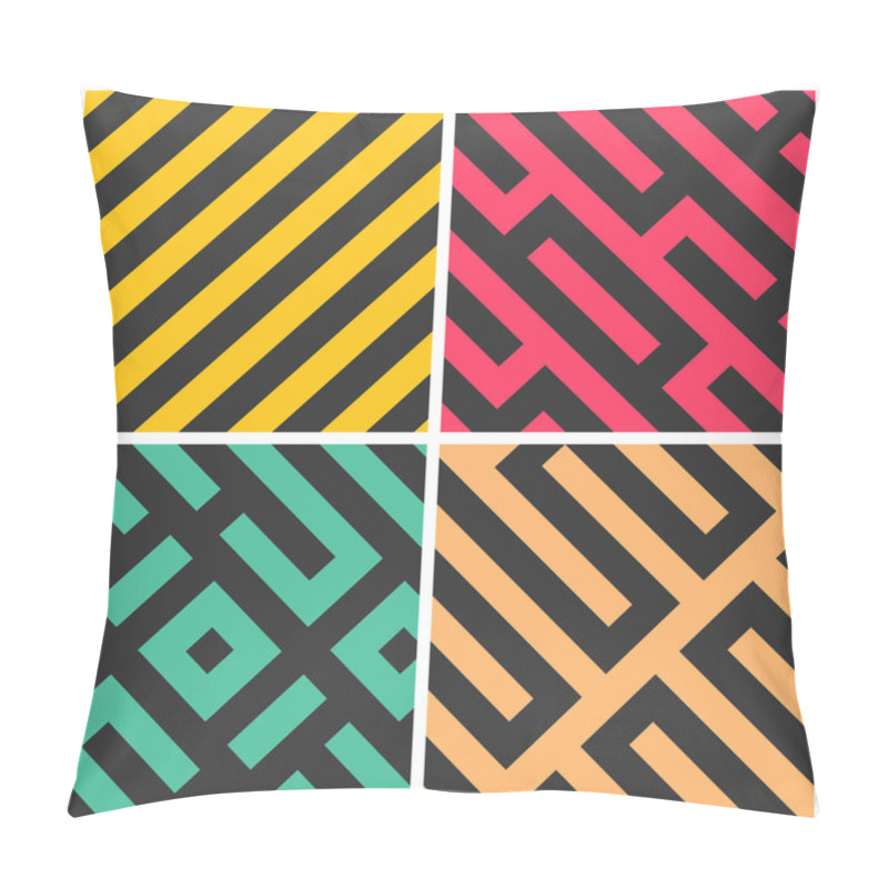 Personality  Geometric Seamless Vector Patterns Pillow Covers