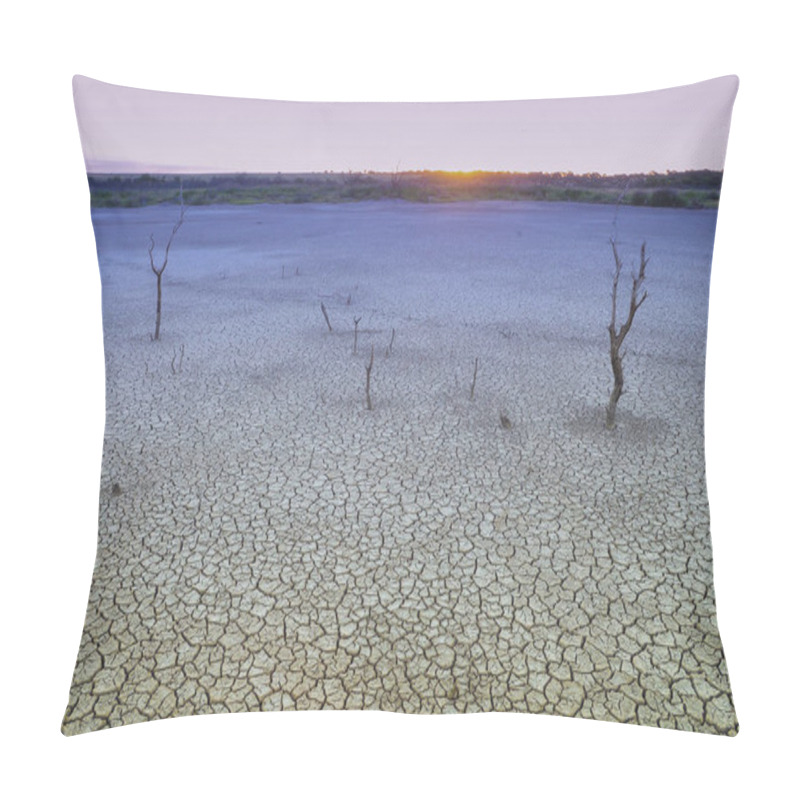 Personality  Cracked Dry Soil As Background Pillow Covers