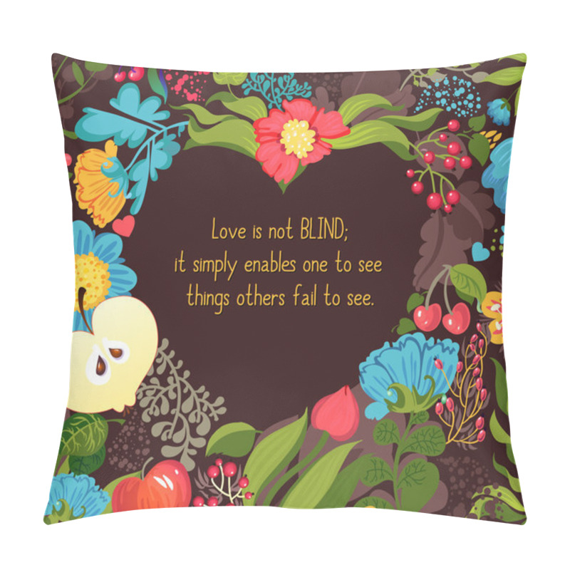 Personality  Floral Card Love Quote Pillow Covers