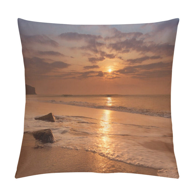 Personality  Golden Hour Sunset At Cabo Ledo Beach, Angola Pillow Covers