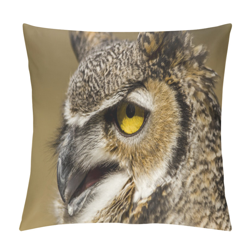 Personality  Great Horned Owl In Autumn Setting Pillow Covers