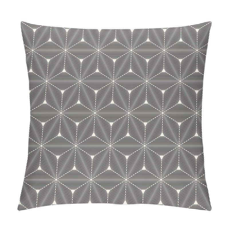 Personality  Vector Seamless Pattern. Modern Stylish Abstract Texture. Repeating Geometric Tiling From Striped Elements Pillow Covers