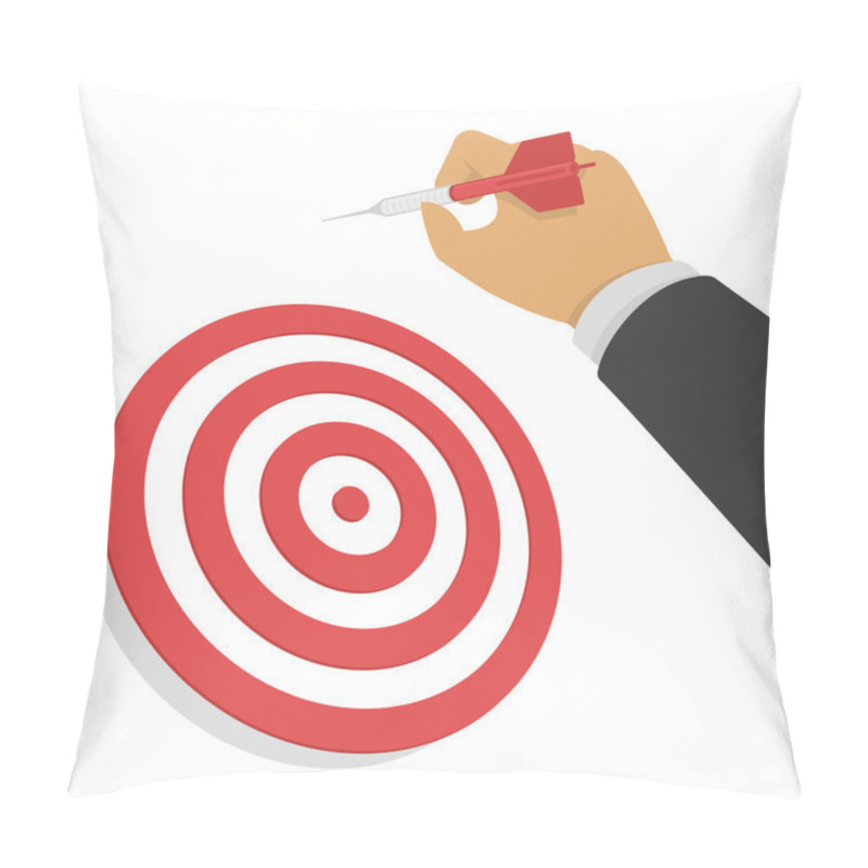 Personality  Vector Hand Holding Dart. Pillow Covers