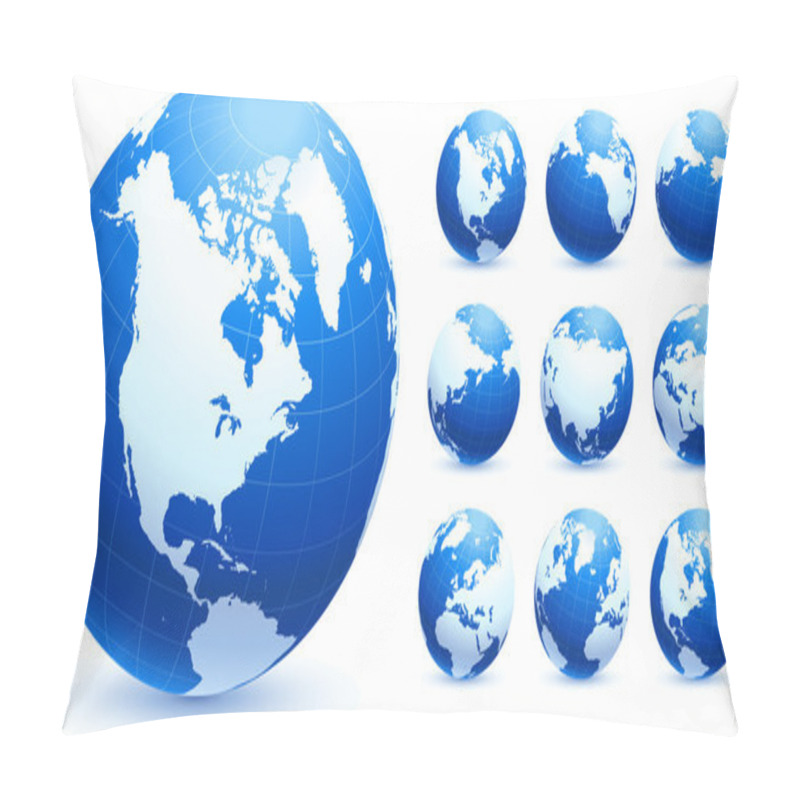 Personality  Globes Original Vector Illustration Pillow Covers