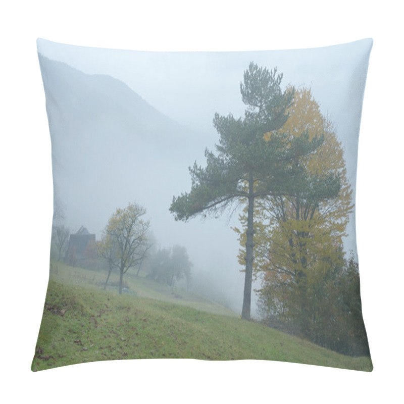 Personality  Fog In The Mountain Village  Pillow Covers