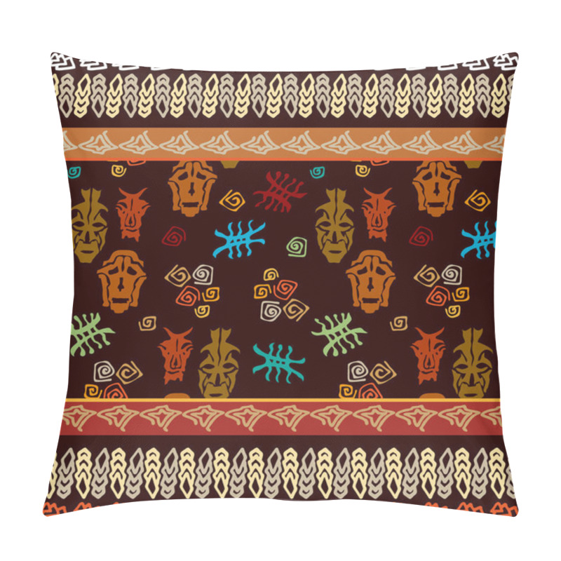 Personality  Prehistorical Tribal Drawings. Stylized Cave Art Painting. Pillow Covers