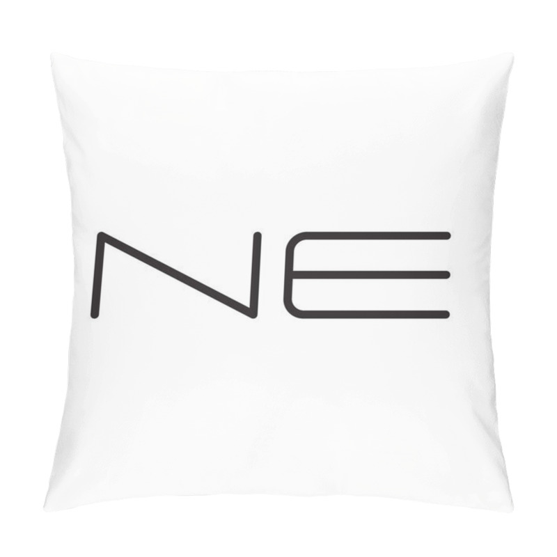 Personality  Ne Initial Letter Vector Logo Icon Pillow Covers