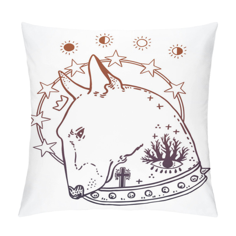 Personality  Head Of Bullterrier Mascot Pillow Covers