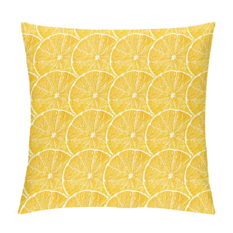 Personality  Yellow Lemon Fruit Slices Texture Pillow Covers