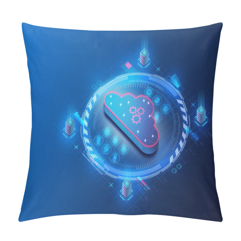 Personality  Cloud-based Integration And Integration Platform As A Service Concept - IPaaS - Cloud Services To Develop And Execute Integration Flows Between Distinct Applications - 3D Illustration Pillow Covers