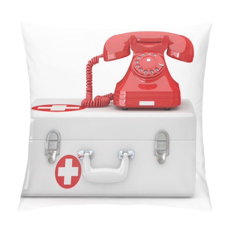 Personality  Helpline.Services. Phone On Medical Kit Pillow Covers