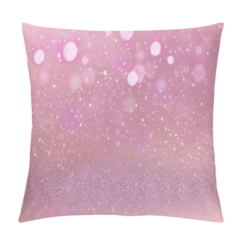 Personality  Nice Bright Abstract Background Glitter Lights With Sparks Fly Defocused Bokeh - Holiday Mockup Texture With Blank Space For Your Content Pillow Covers