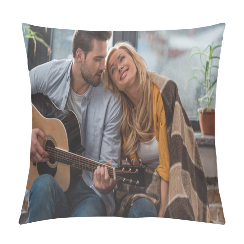 Personality  Man Playing Guitar For Girlfriend Pillow Covers