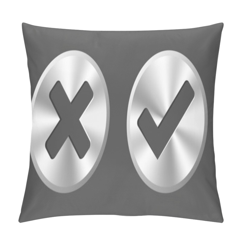 Personality  OK And Cancel Vector Round Web Buttons Pillow Covers