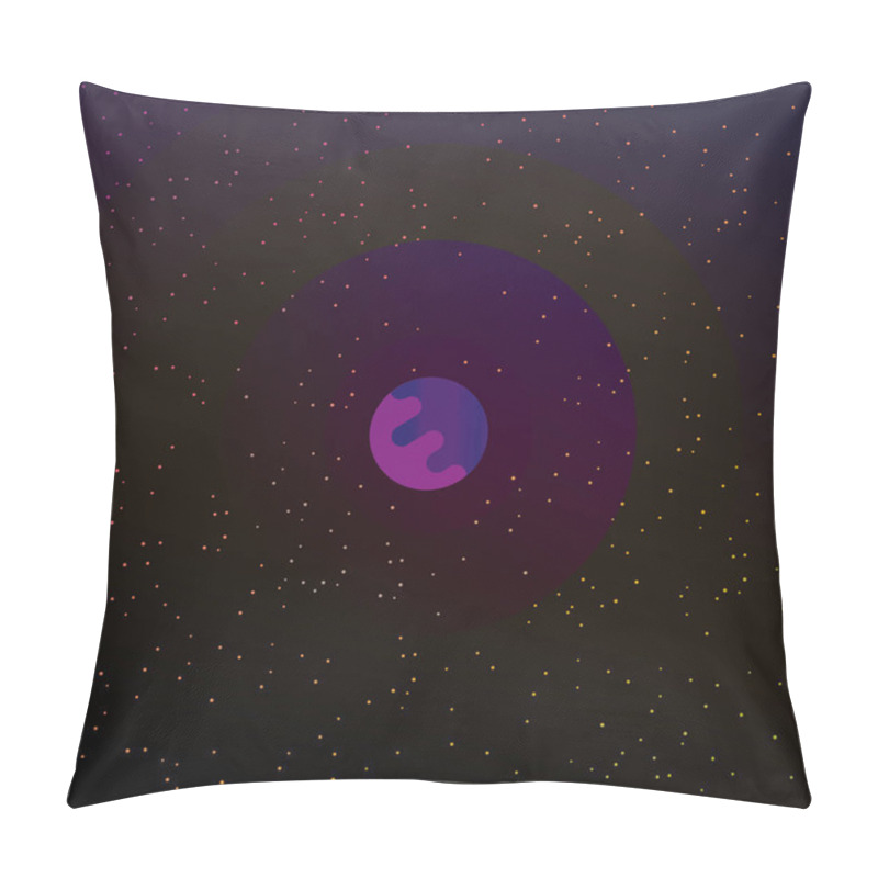 Personality  Retro Background Futuristic Landscape 1980s Style. Pillow Covers