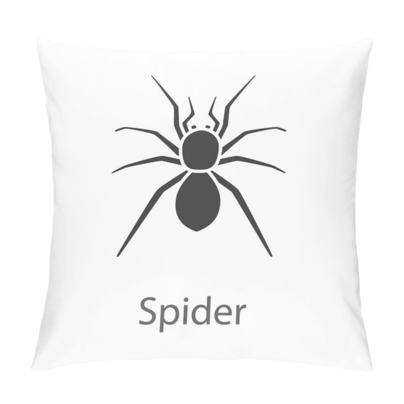 Personality  Spider Glyph Icon Pillow Covers