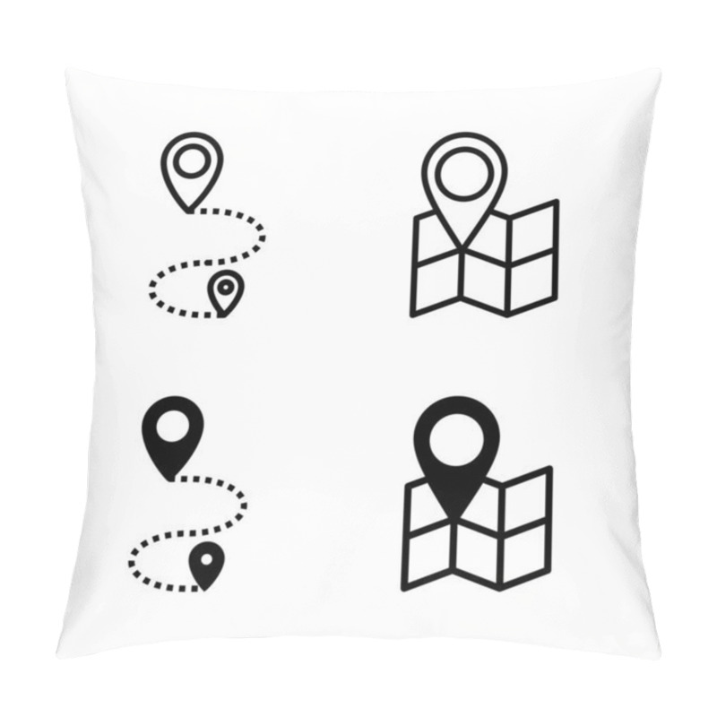 Personality  Maps And Pin Icons Vector. Location Sign And Symbol. Geo Locate, Pointer Icon. Pillow Covers