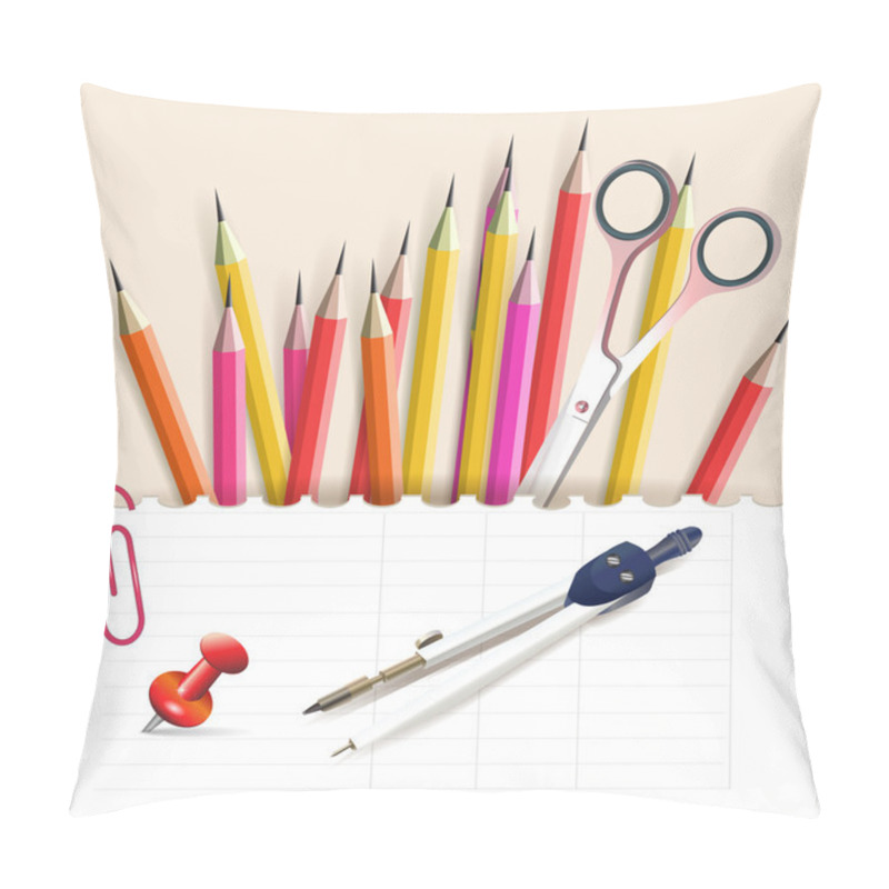 Personality  Stationery Objects Vector Illustration  Pillow Covers