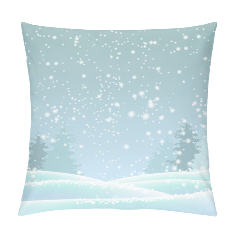 Personality  Abstract Blue Winter Background, Illustration Pillow Covers