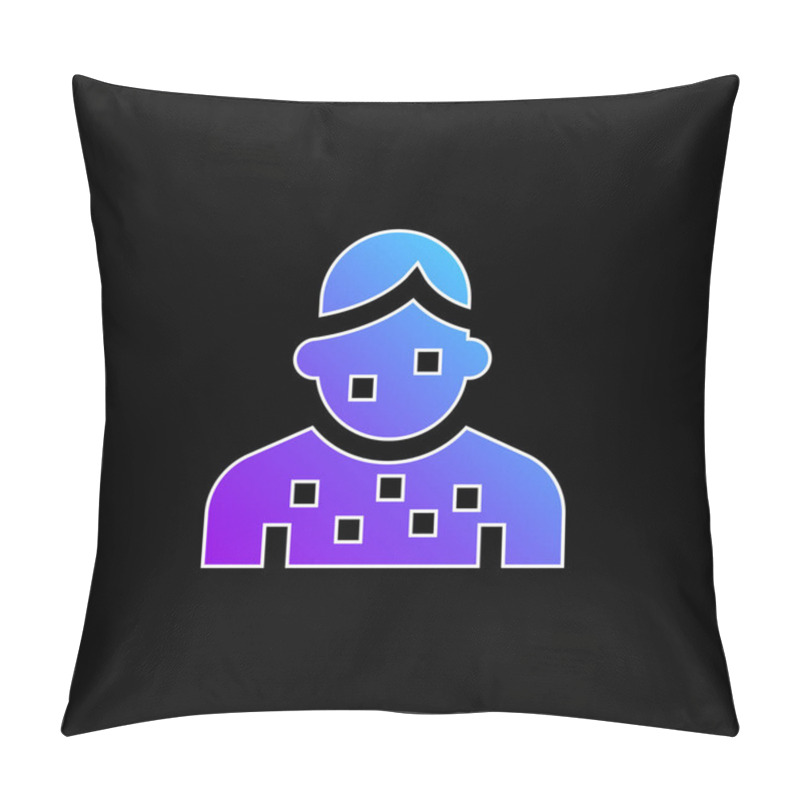 Personality  Allergy Blue Gradient Vector Icon Pillow Covers