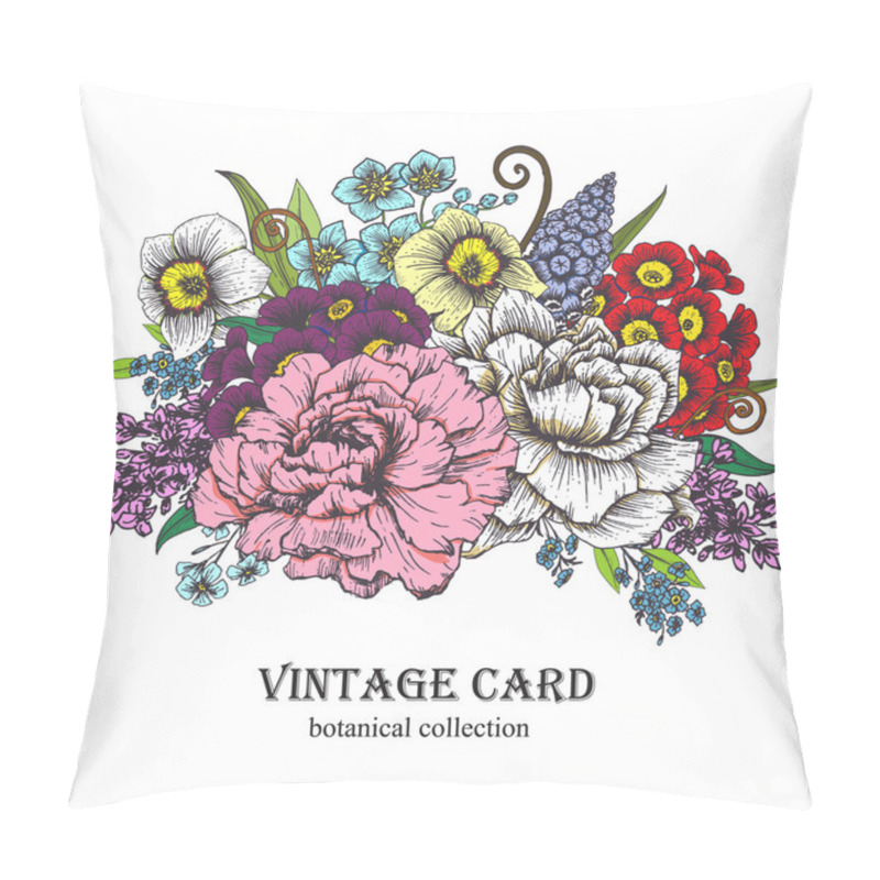 Personality  Hand-drawn Floral Bouquet Pillow Covers