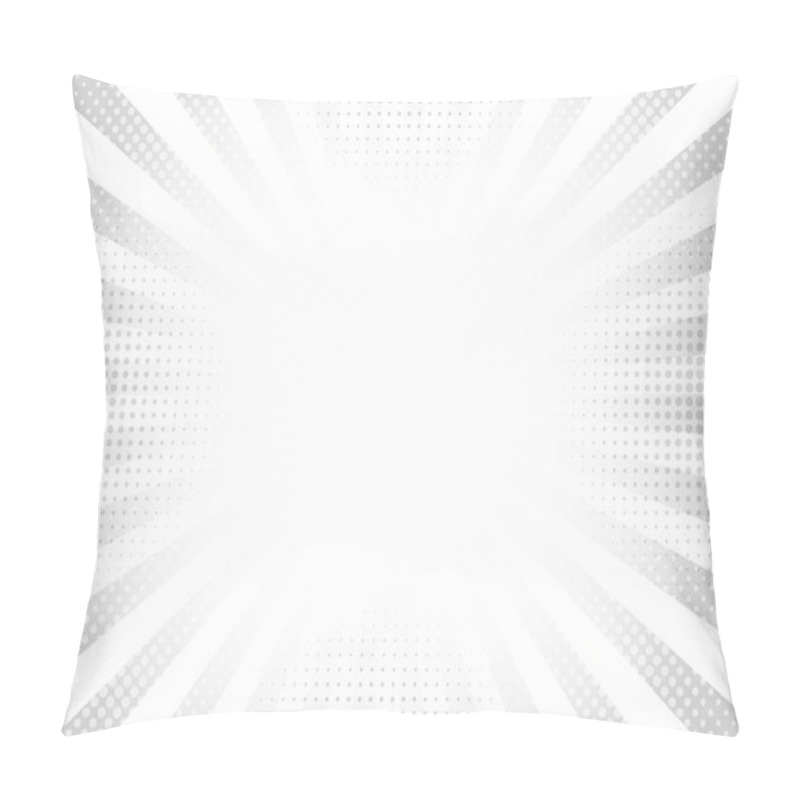 Personality  Abstract Gray Halftone Rays Circle Background. Vector Eps10 Pillow Covers