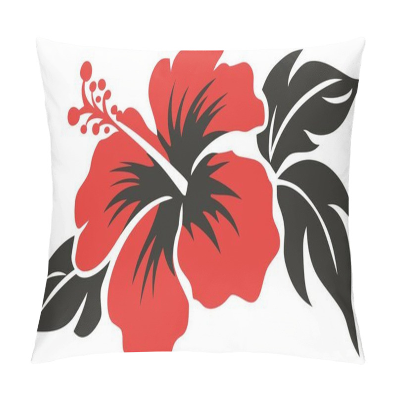 Personality  Hibiscus Vector For Tattoo, Sticker And Wall Art Pillow Covers