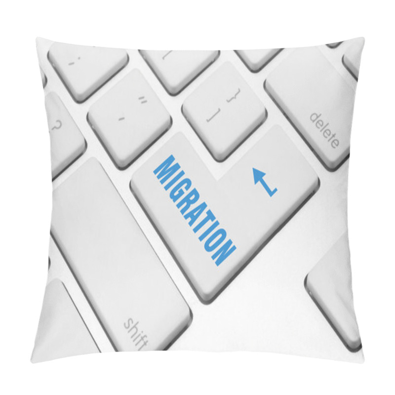 Personality  Migration On The Computer Keyboard Pillow Covers